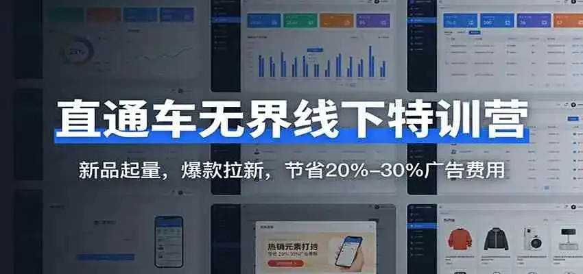 直通车无界线下特训营：新品起量，爆款拉新，节省20%-30%广告费用-副业吧