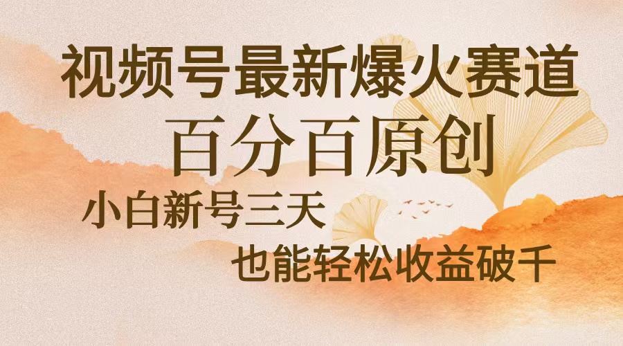 视频号最新爆火赛道，中老年粉深信不疑，百分百原创，新号三天收益轻松...-云创网