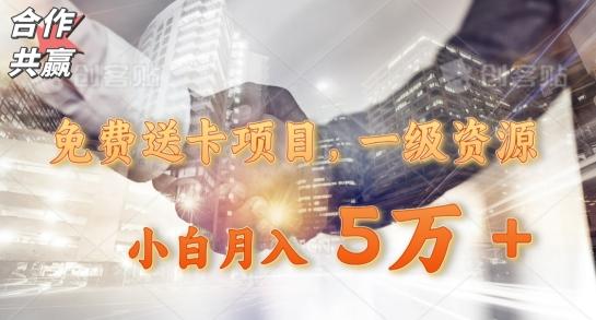 免费送卡项目，一级资源，小白月入5万+-云创网