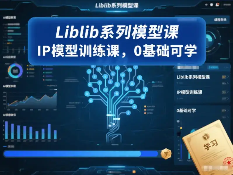 Liblib系列模型课,IP模型训练课,0基础可学-副业吧