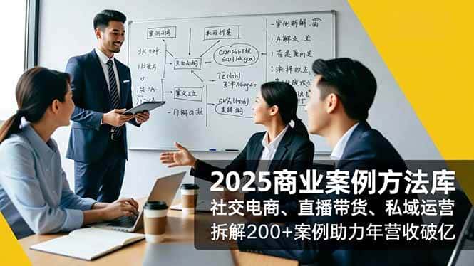 （16713期）2025商业案例方法库，社交电商、直播带货、私域运营，拆解200+案例助力年营收破亿-副业吧