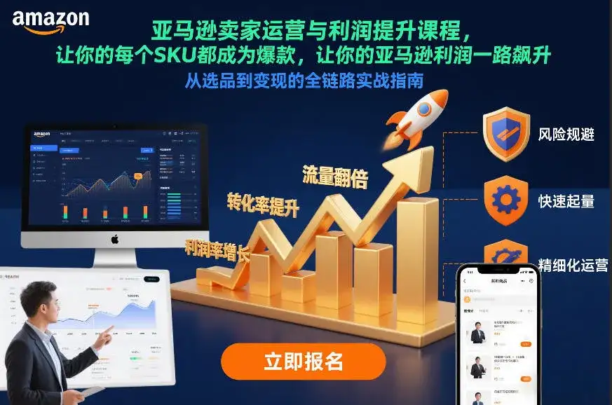 亚马逊卖家运营与利润提升课程,让你的每个SKU都成为爆款,让你的亚马逊利润一路飙升(更新12月)-副业吧