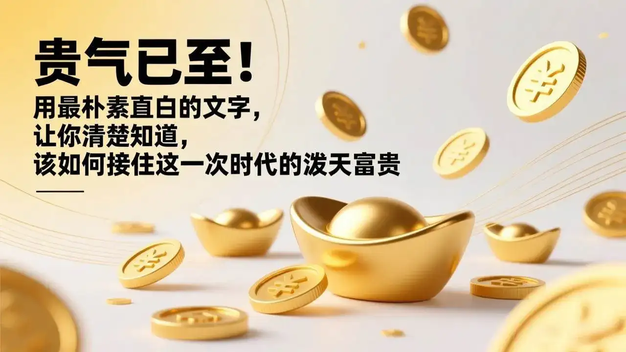 （17049期）付费文章：贵气已至！用最朴素直白的文字，让你清楚知道，该如何接住这一次时代的泼天富贵-副业吧