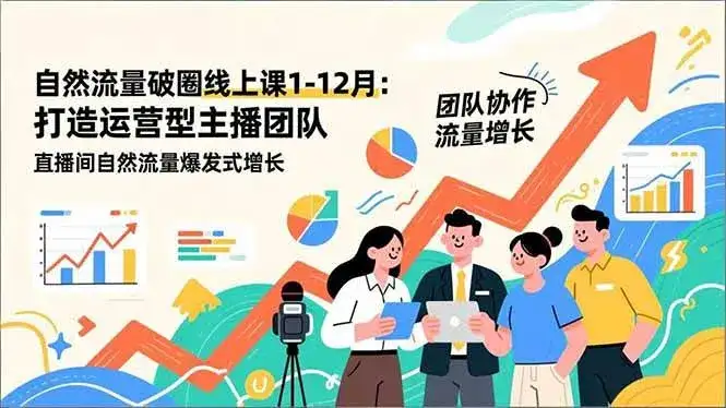 (17006期)自然流量破圈线上课25年1-12月-更新:打造运营型主播团队 直播间自然流量爆发式增长-副业吧