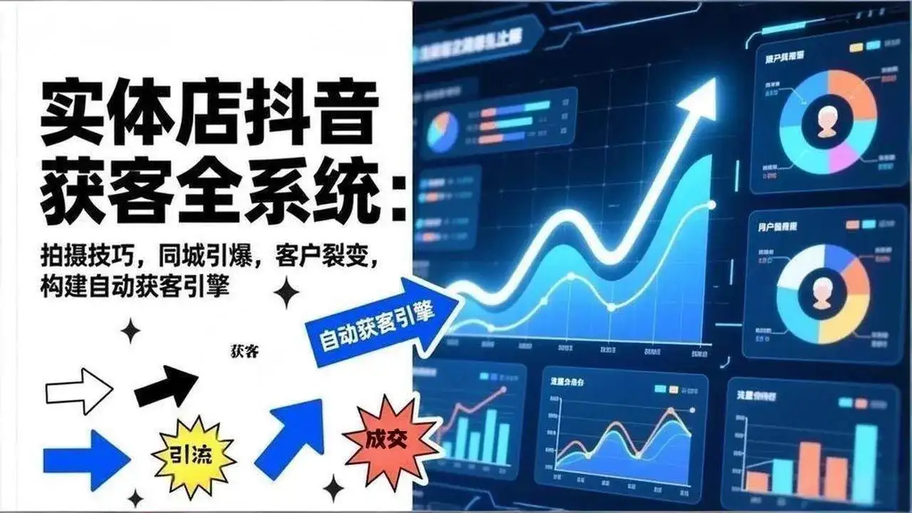 (17090期)2026实体店抖音获客全系统:拍摄技巧,同城引爆,客户裂变,构建自动获客引擎-副业吧
