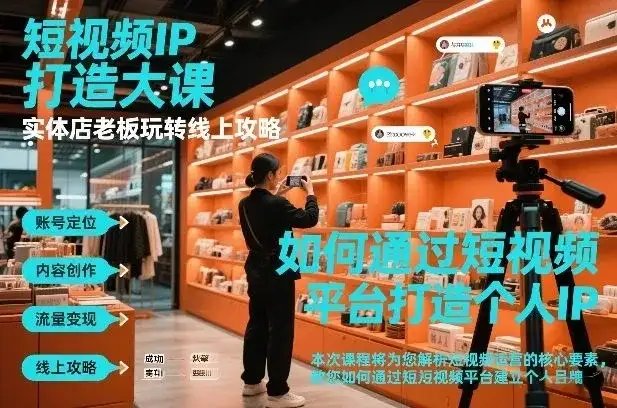 【精】短视频ip打造大课，实体店老板玩转线上攻略-副业吧