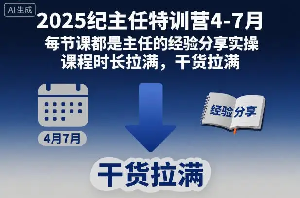 【精】2025纪主任特训营4-7月,每节课都是主任的经验分享实操,课程时长拉满,干货拉满-优优云创