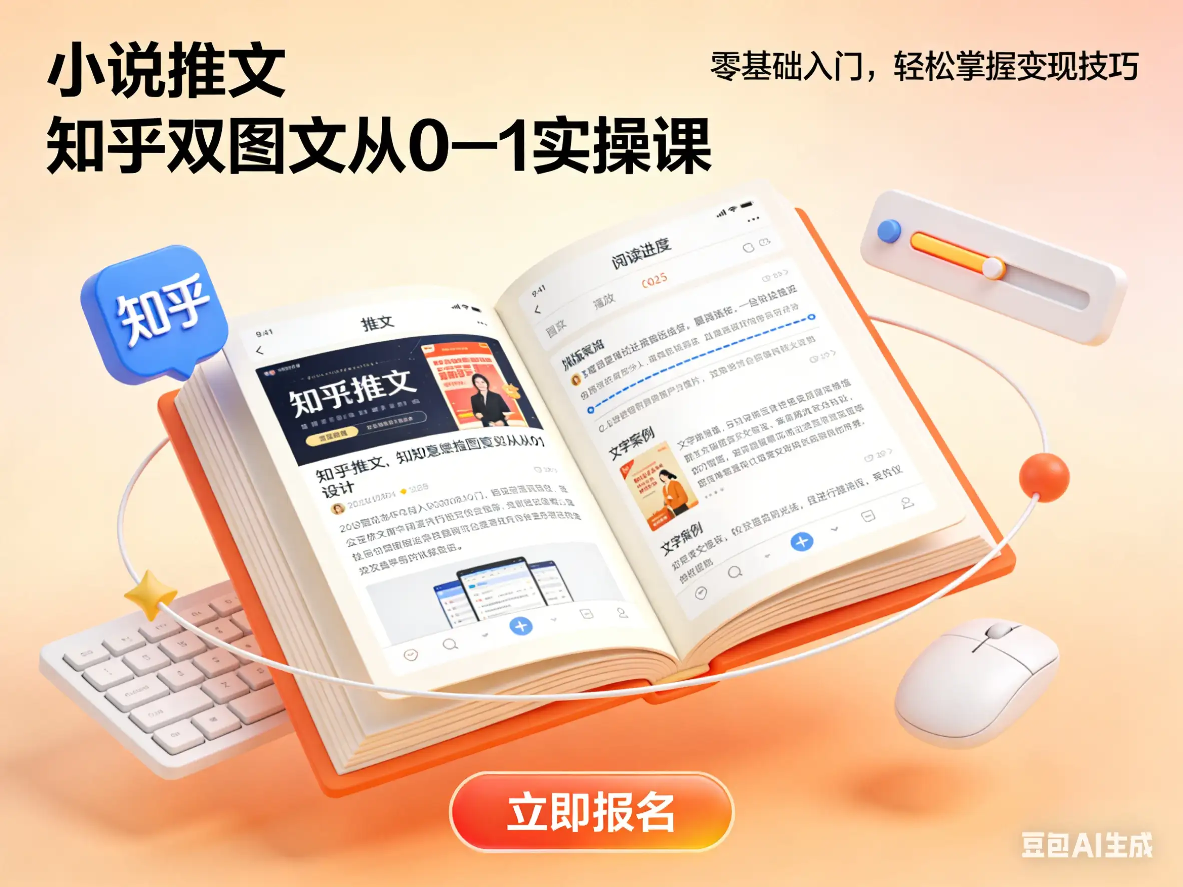 小说推文 知乎双图文从0—1实操课-优优云创