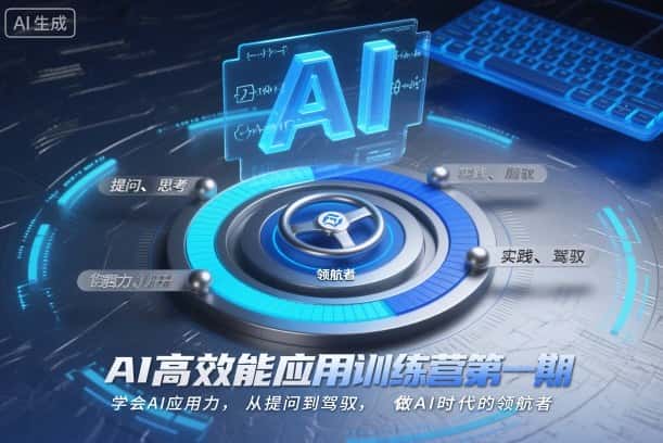 AI高效能应用训练营第一期，学会AI应用力，从提问到驾驭，做AI时代的领航者-副业吧