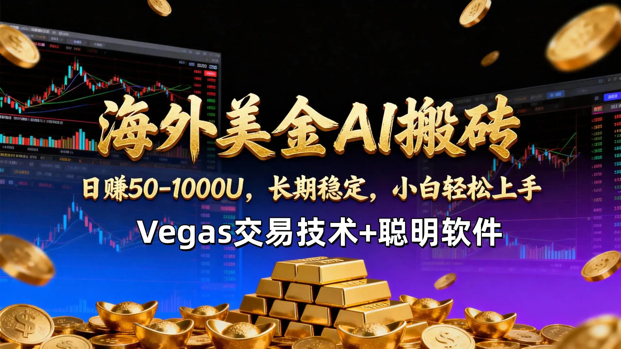 （17143期）【海外美金AI搬砖】Vegas交易技术+聪明软件，日赚50-1000U，长期稳定，小白轻松上手。-副业吧