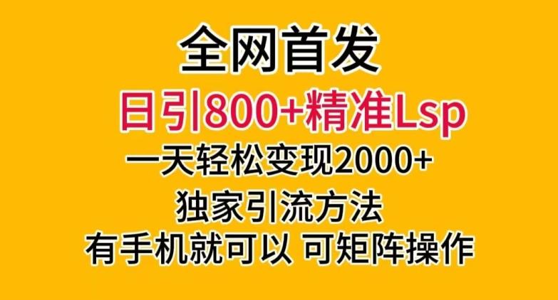 全网首发！日引800+精准老色批，一天变现2000+，独家引流方法，可矩阵操作【揭秘】-云创网
