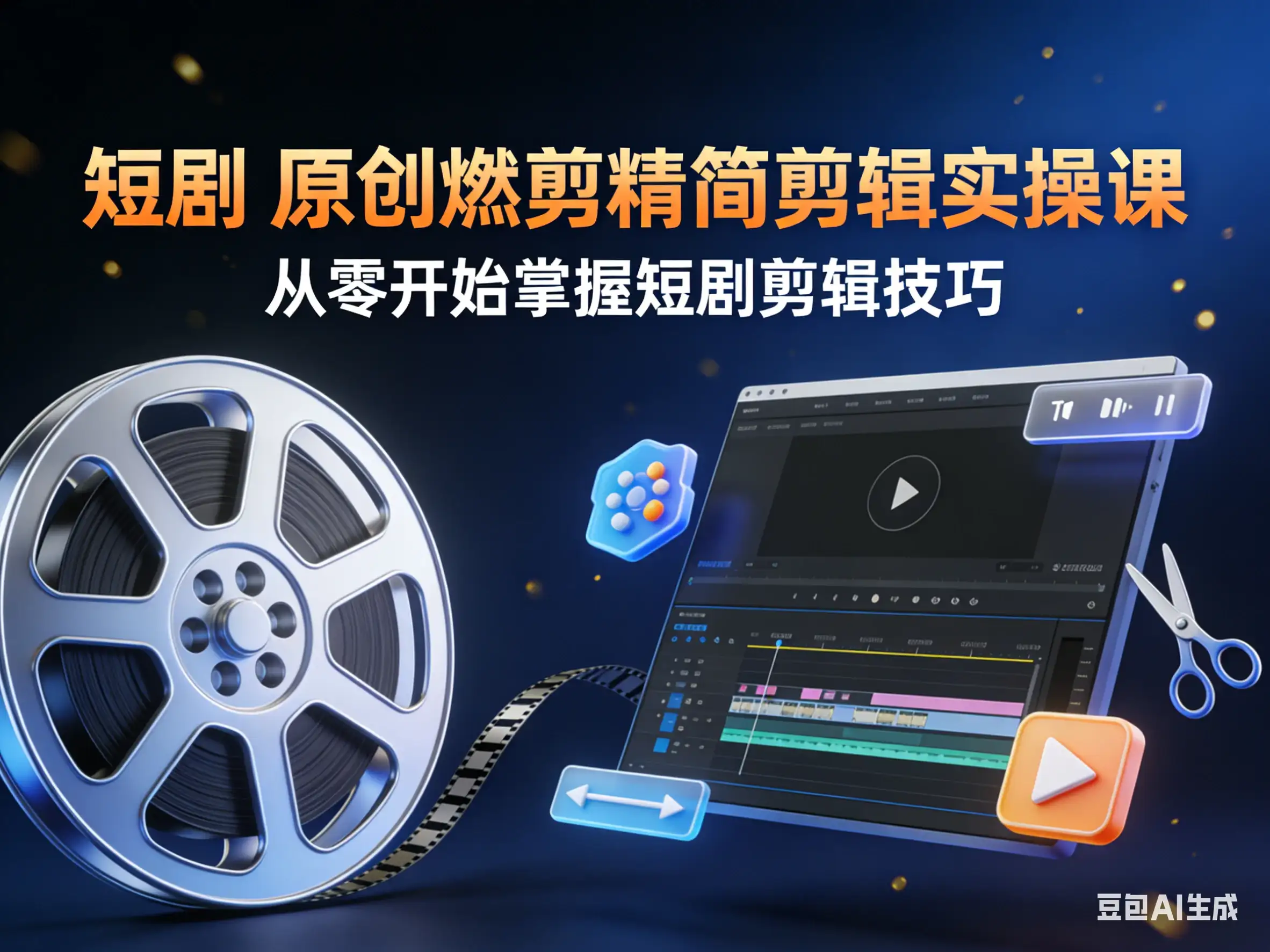 短剧 原创燃剪精简剪辑实操课-优优云创