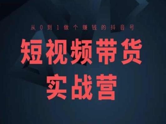 短视频带货实战营(高阶课)，从0到1做个赚钱的抖音号-云创网