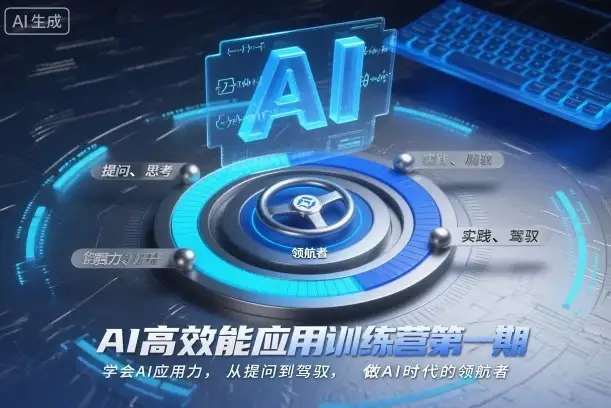【精】AI高效能应用训练营第一期，学会AI应用力，从提问到驾驭，做AI时代的领航者-副业吧
