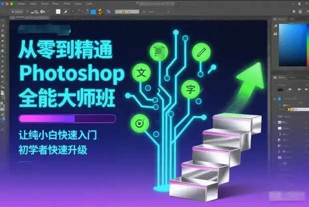 从零到精通Photoshop全能大师班，让纯小白快速入门，初学者快速升级-优优云创