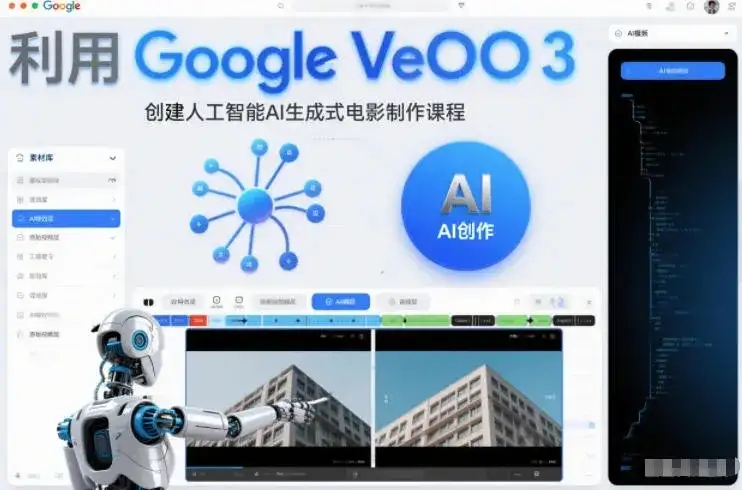 【精】利用Google Veo 3创建人工智能AI生成式电影制作课程,使用人工智能的力量创建令人惊叹的视频 【精】利用Google Veo 3创建人工智能AI生成式电影制作课程,使用人工智能的力量创建令人惊叹的视频
