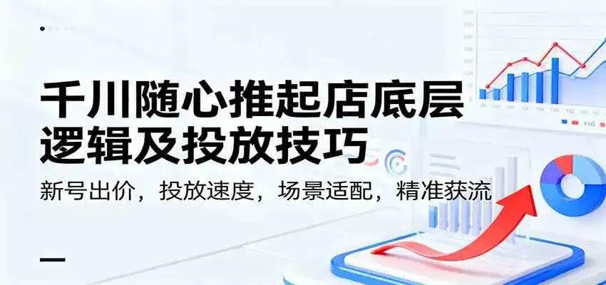 千川随心推起店底层逻辑及投放技巧，新号出价，投放速度，场景适配，精准获流-副业吧