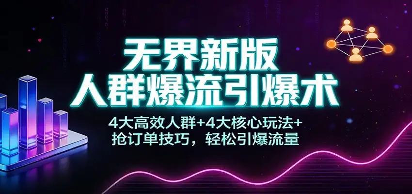 【精】无界新版人群爆流引爆术：4大高效人群+4大核心玩法+抢订单技巧，轻松引爆流量-副业吧
