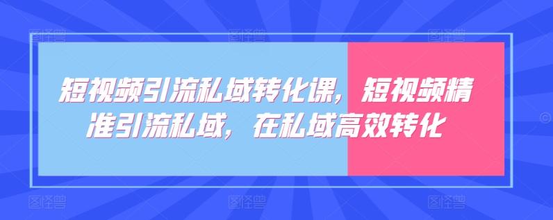 短视频引流私域转化课，短视频精准引流私域，在私域高效转化-云创网