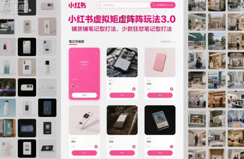 【精】小红书虚拟矩阵玩法3.0，铺货铺笔记型打法，少款狂怼笔记型打法-优优云创