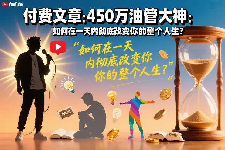付费文章:450万油管大神:如何在一天内彻底改变你的整个人生?-副业吧