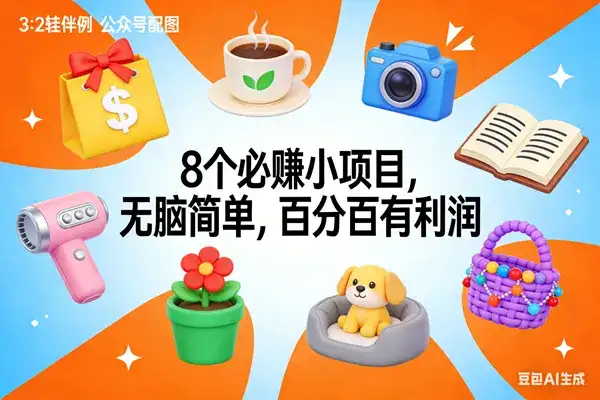 (17114期)8个必赚小项目,无脑简单,百分百有利润,副业首选,日入300+-副业吧