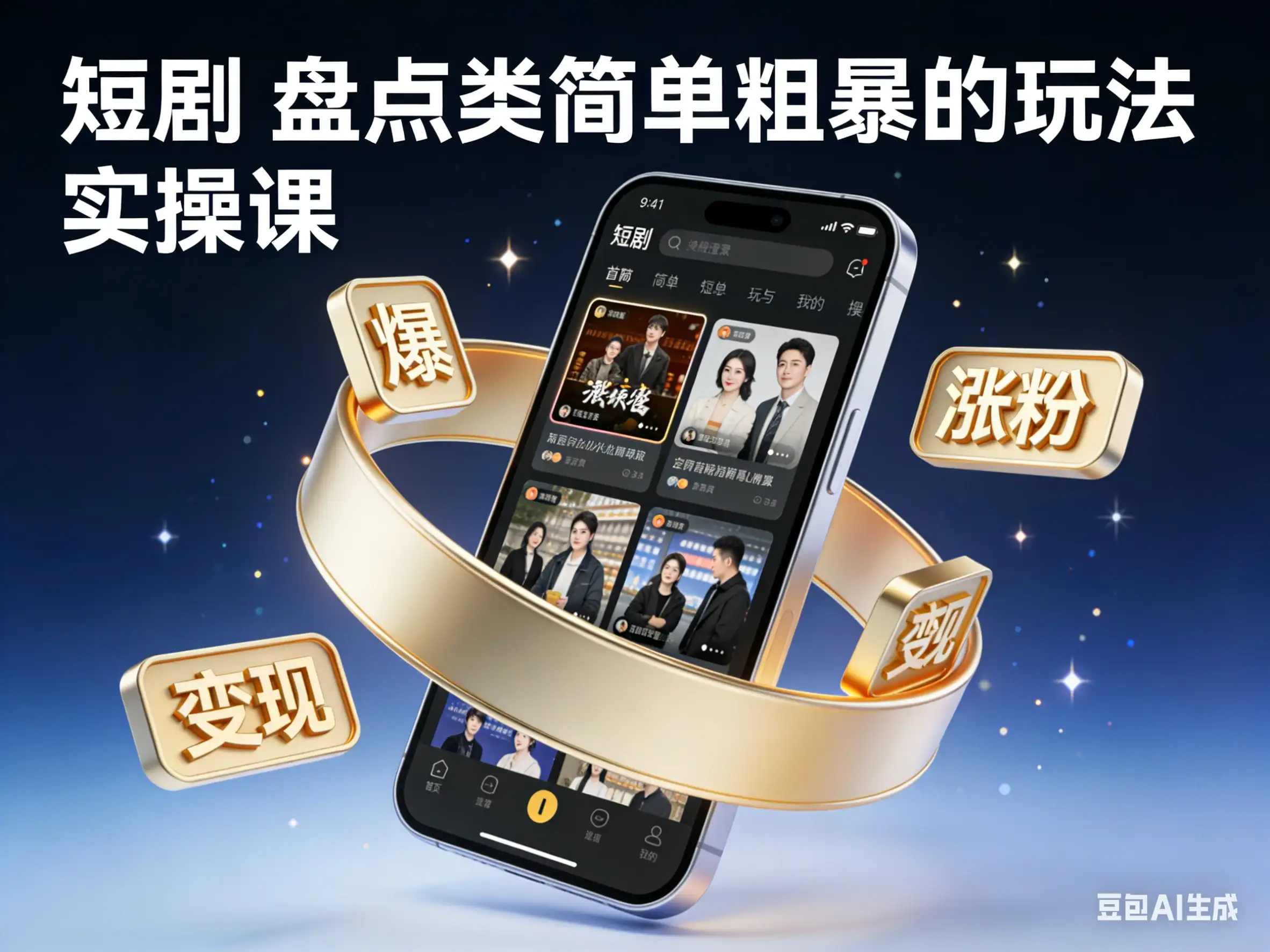 短剧 盘点类简单粗暴的玩法 实操课-副业吧