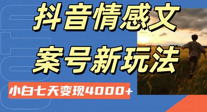 抖音情感文案小白七天变现4000+详细课程-云创网