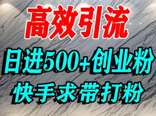 怎么打创业粉？快手求带视角精准引流创业粉，宝妈、学生群体日进500+精准流量-优优云创网