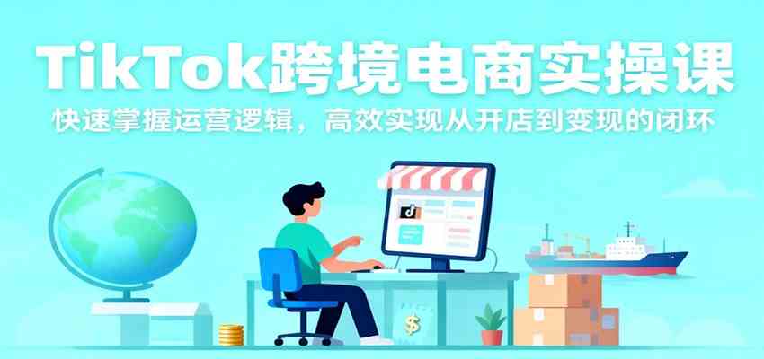TikTok跨境电商实操课，快速掌握运营逻辑，高效实现从开店到变现的闭环-副业吧