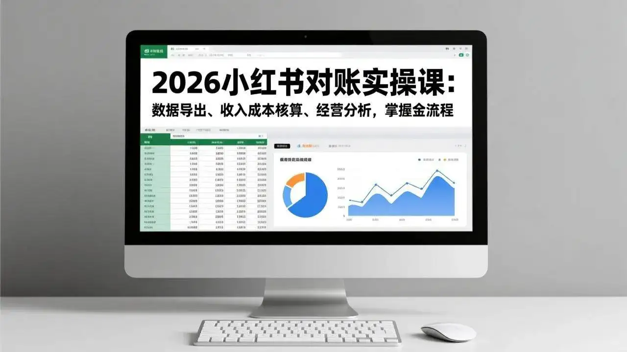 （17071期）2026小红书对账实操课：数据导出、收入成本核算、经营分析，掌握全流程-副业吧